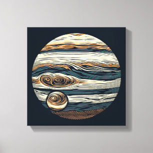 Toile SF Jupiter Gravure sur bois 4