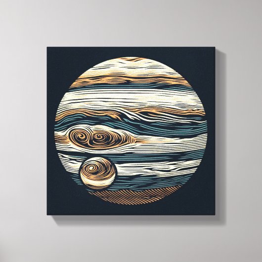 Toile SF Jupiter Gravure sur bois 4 (Recto)