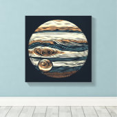 Toile SF Jupiter Gravure sur bois 4 (Insitu (Plancher de Bois))
