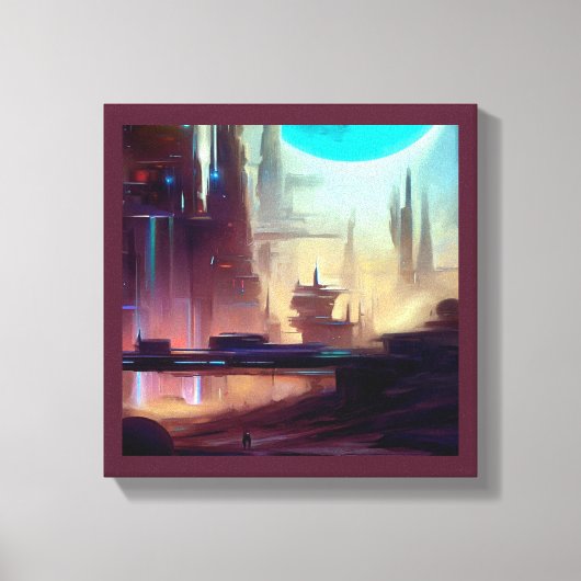 Toile SF Ville sur une planète étrange 3 (Recto)