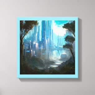 Toile SF - Ville sur une planète forestière 2