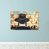 Toile Shabbat Shalom à Jérusalem (Insitu (Plancher de Bois))