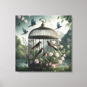 Toile Shabby Chic Birdcage Art (Recto)