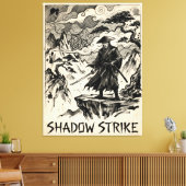 Toile Shadow Strike Samurai Ink Art Canvas Print (Insitu(Salon))