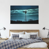 Toile Shadowed Windmill- Dark Sky Photography Canvas (Insitu(Chambre))