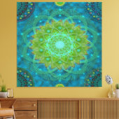 Toile Shambala Tantric Nymphaea mandala art (Insitu(Salon))