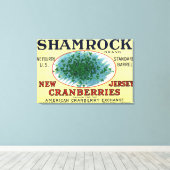 Toile Shamrock Marque Cranberry Étiquette (Insitu (Plancher de Bois))