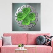 Toile Shamrock - noeud celtique - 4 évangélistes (Insitu(Salon))