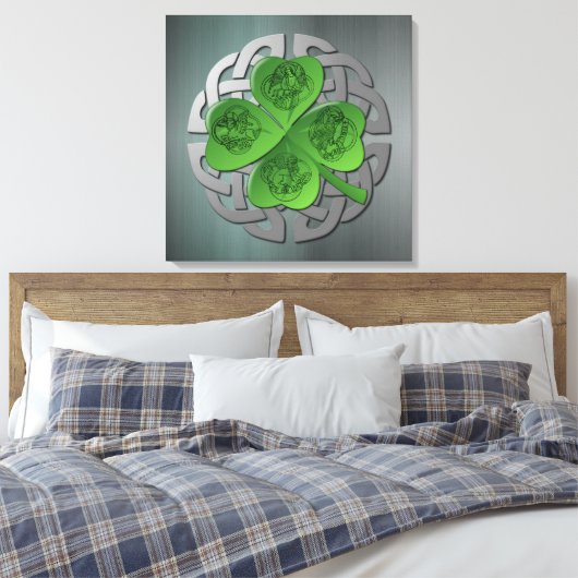 Toile Shamrock - noeud celtique - 4 évangélistes (Insitu(Chambre))