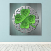 Toile Shamrock - noeud celtique - 4 évangélistes (Insitu (Plancher de Bois))