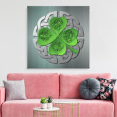 Toile Shamrock - noeud celtique - 4 évangélistes Prin en (Insitu(Salon))