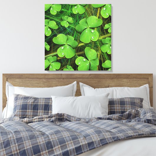 Toile Shamrock vert St Patrick's Day Canvas Imprimer (Insitu(Chambre))
