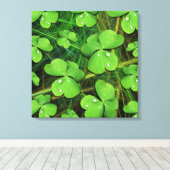 Toile Shamrock vert St Patrick's Day Canvas Imprimer (Insitu (Plancher de Bois))