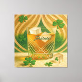 Toile Shamrocks Irish Whiskey Tumbler "Sláinte!" (Recto)