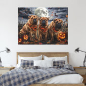 Toile Shar Pei Halloween Éffrayant (Insitu(Chambre))