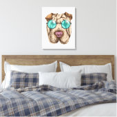 Toile Sharpei dans les lunettes de soleil (Insitu(Chambre))