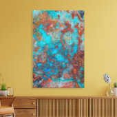 Toile Shattuckite bleue et rouge (Insitu(Salon))