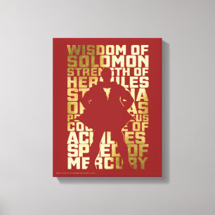 Toile SHAZAM ! graphique d'or de typographie de