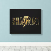 Toile SHAZAM ! | Logo Or (Insitu (Plancher de Bois))