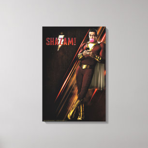 Toile SHAZAM !   Shazam soufflant la bulle gomme