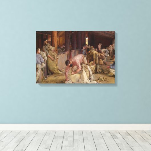 Toile Shear the Rams (Australian Art) (Tom Roberts) (Insitu (Plancher de Bois))