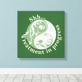 Toile Shh traitement en cours, Scrolling Yin et Yang (Insitu (Plancher de Bois))