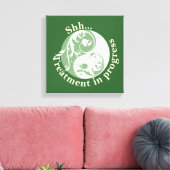 Toile Shh traitement en cours, Scrolling Yin et Yang (Insitu(Salon))