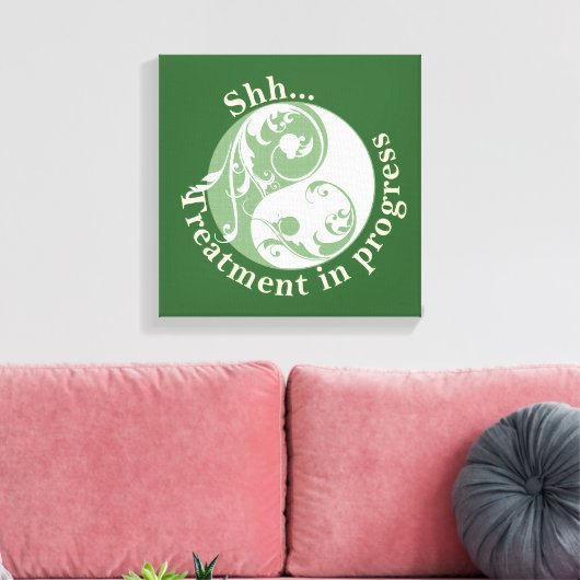 Toile Shh traitement en cours, Scrolling Yin et Yang (Insitu(Salon))