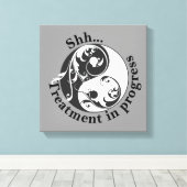 Toile Shh traitement en cours, Scrolling Yin et Yang (Insitu (Plancher de Bois))