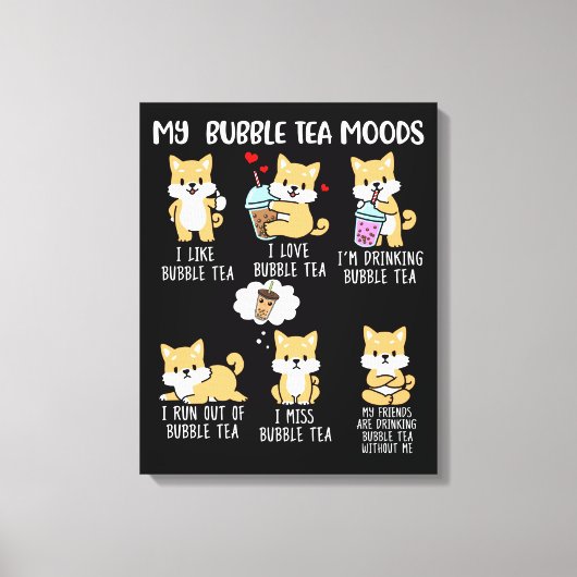 Toile Shiba Inu Buble Tea Women Boba Tea Dog Bug Tea (Recto)