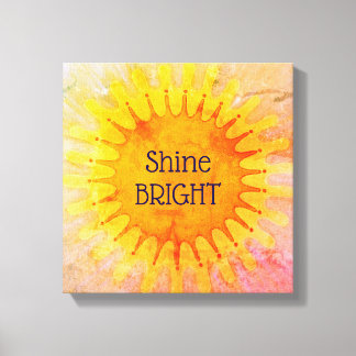 Toile Shine Bright Positive Affirmation Quote Wall Art