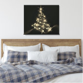Toile Shine d'or des étoiles sur l'arbre de Noël Dark (Insitu(Chambre))