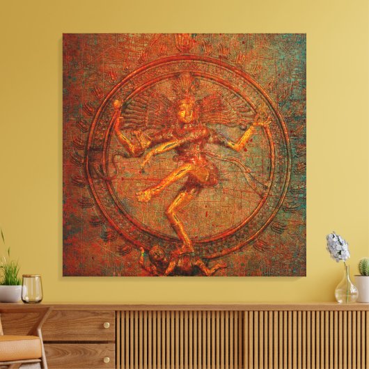 Toile Shiva Sur Le Revêtement Arrière - plan En Perte (Insitu(Salon))