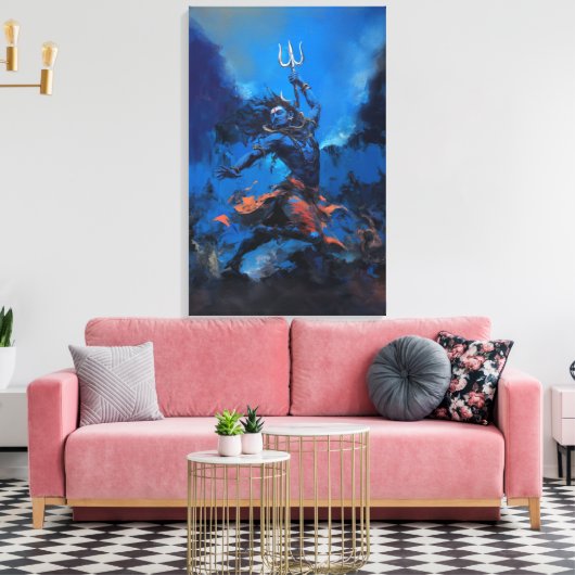 Toile Shiva Tandav Canvas Mur Art (Insitu(Salon))