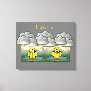 Toile Shivering Rainy Day Penguin Thunder_Cove