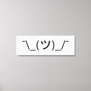Toile Shrug Emoticon —\_(ツ)_/ Afficher le Kaomoji japona