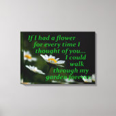 Toile Si J'Avais Une Fleur À Chaque Fois Que Je Pensais  (Recto)