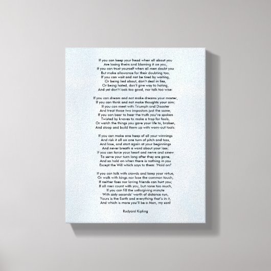 Toile Si par Rudyard Kipling petit (Recto)