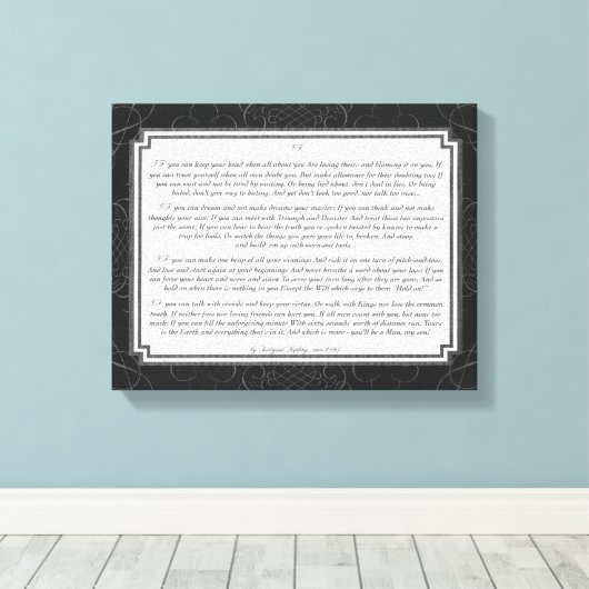 Toile Si Poème de Rudyard Kipling (Insitu (Plancher de Bois))