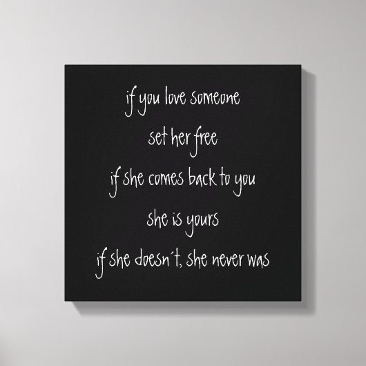 Toile si vous l'aimez, citez canvas (Recto)