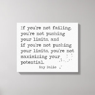 Toile Si vous n'échouez pas... - Ray Dalio