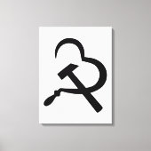 Toile Sickle And Hammer, Heart, Love, Communism (Recto)