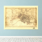 Toile Siège de Atlanta Map, 19 juillet-26 août 1864 (Insitu (Plancher de Bois))