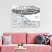 Toile Siège de Vicksburg - Guerre civile Carte panoramiq (Insitu(Salon))