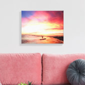 Toile Siesta Key Florida, Nuit d'été, coucher du soleil (Insitu(Salon))