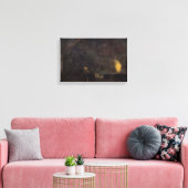 Toile Siffleur - Nocturne, Noir et Or, La Roue du Feu (Insitu(Salon))