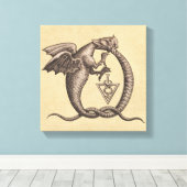 Toile Sigils d'alchimie du soufre et du mercure (Insitu (Plancher de Bois))