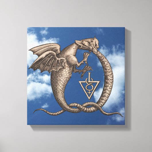 Toile Sigils d'alchimie du soufre et du mercure (Recto)