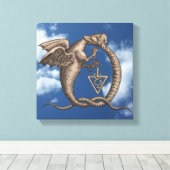 Toile Sigils d'alchimie du soufre et du mercure (Insitu (Plancher de Bois))