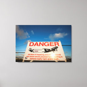 Toile Signal d'avertissement près de l'aéroport Saint-Ma